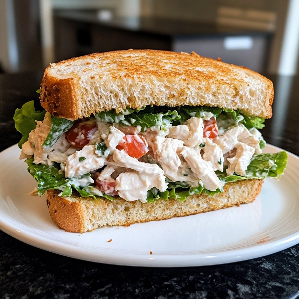 Quick Chicken Salad Sandwich Lunch
