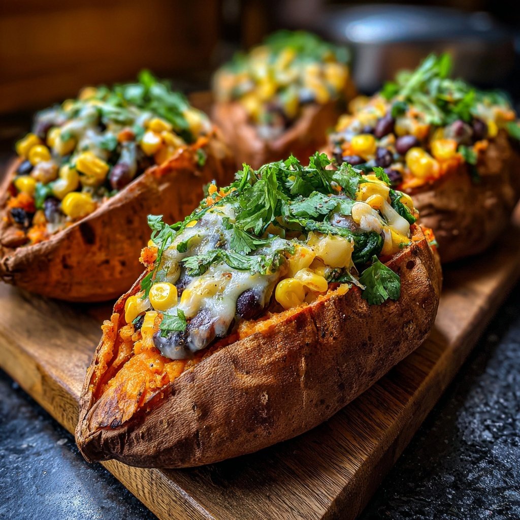 Valentine Dinner Stuffed Sweet Potatoes