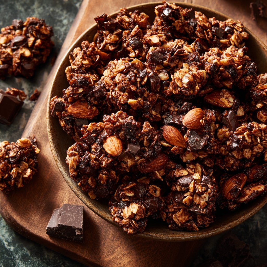 Chocolate Almond Granola Clusters