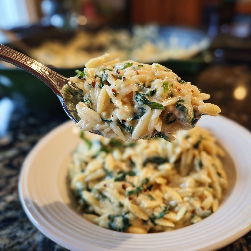 Creamy Spinach Orzo