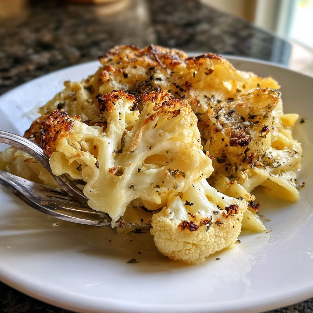 Roasted Cauliflower Garlic Pasta