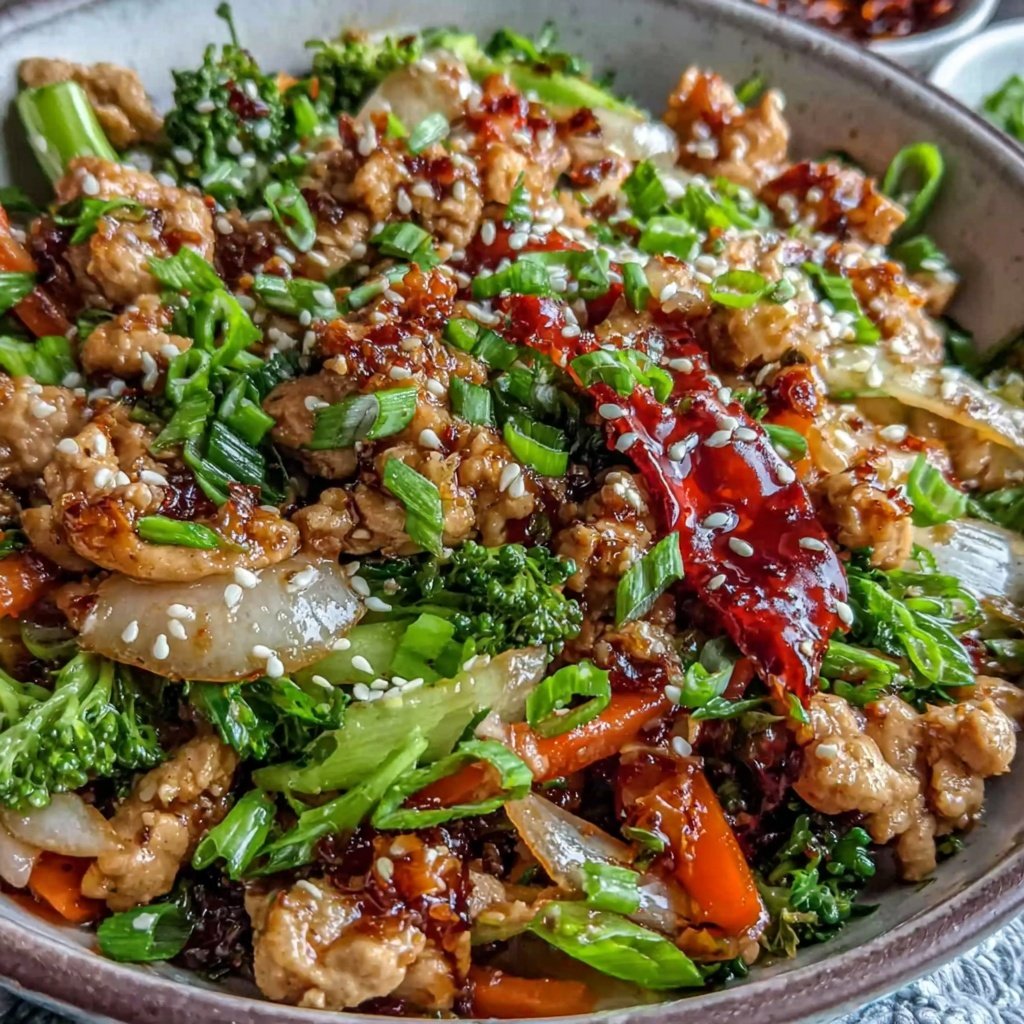 Ground Chicken Stir Fry With Vegetables