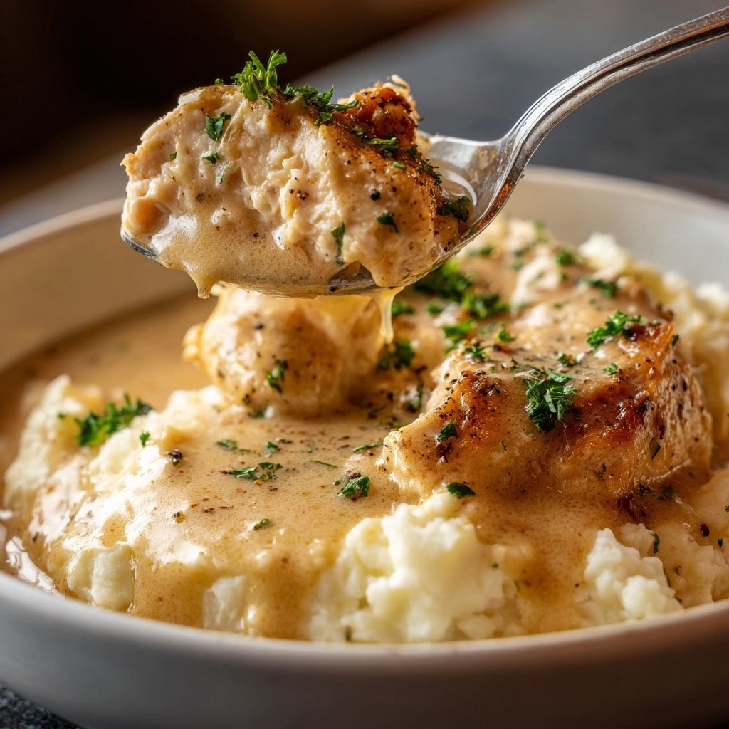 Comfort Food Creamy Chicken and Mashed Potatoes