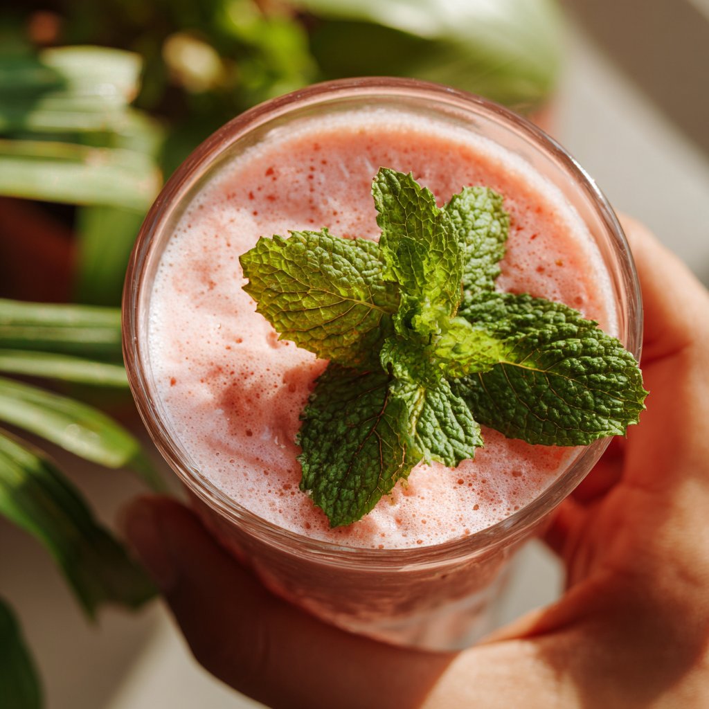 Fresh Strawberry Smoothie With Greek Yogurt