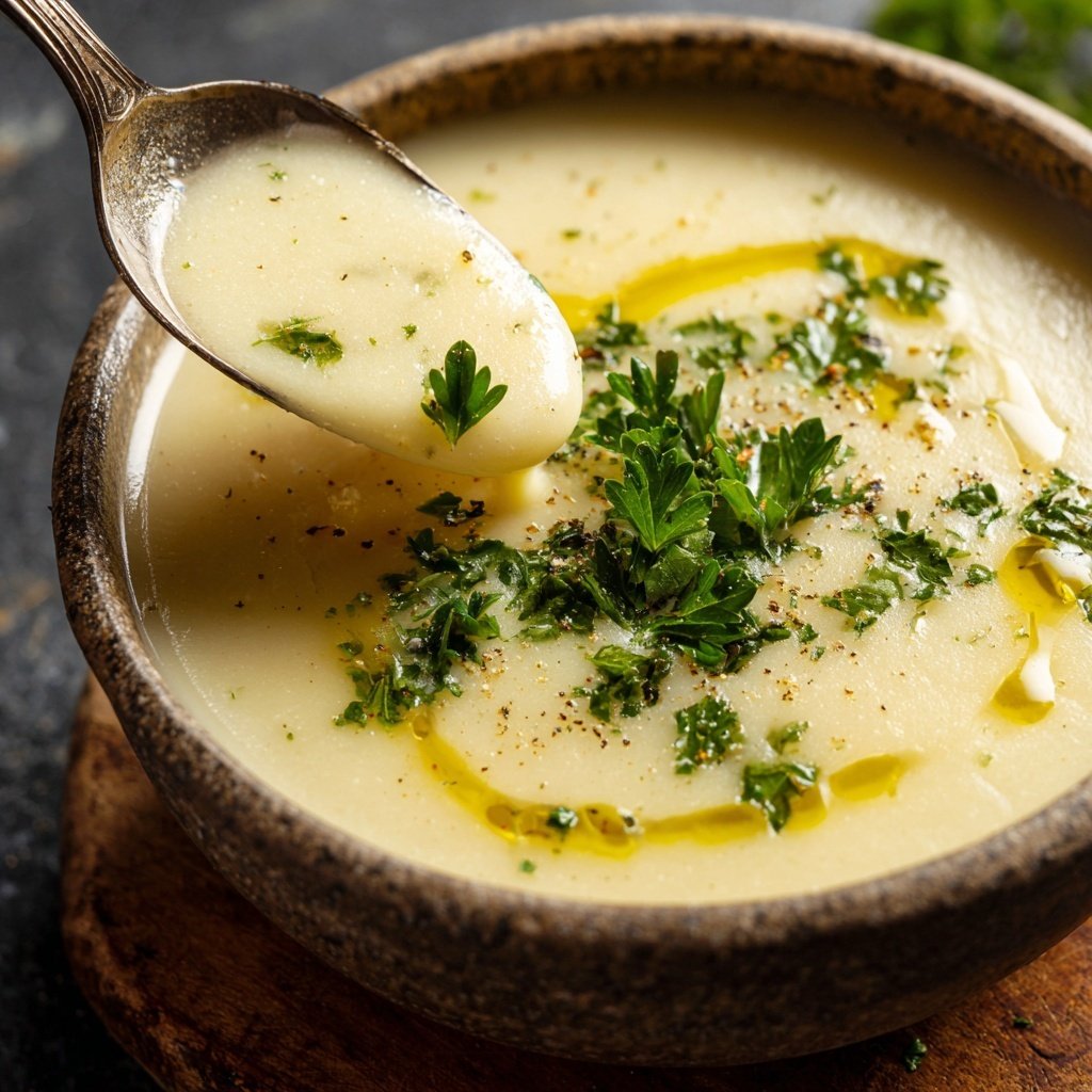 Creamy Lemon White Bean Soup Bowl