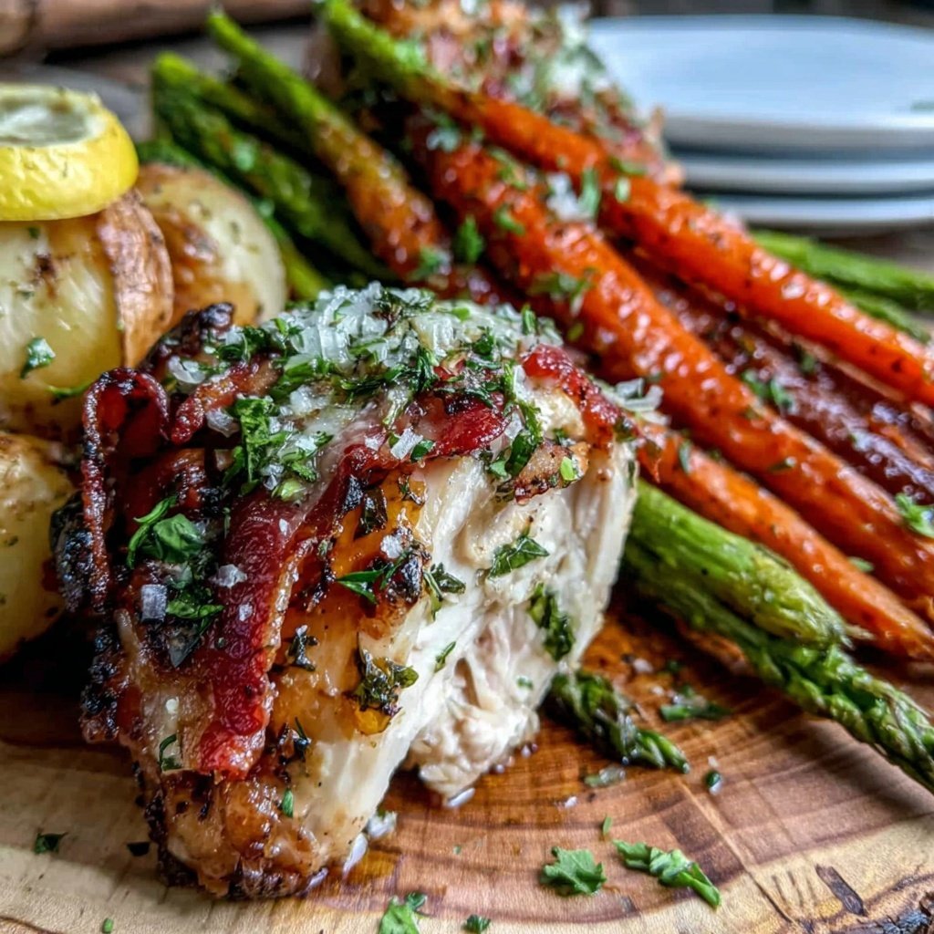 Healthy Lemon Herb Chicken With Roasted Vegetables