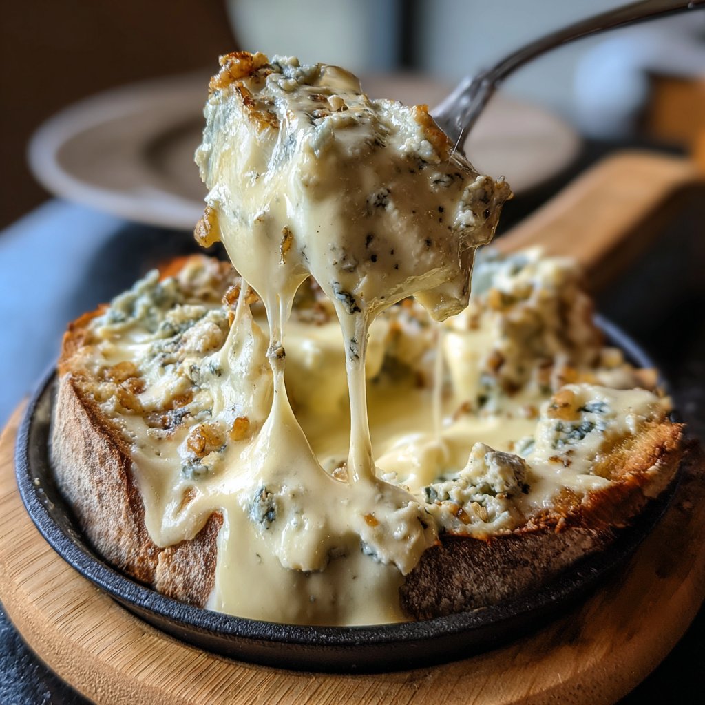 Fondue with Mild Blue Cheese Blend