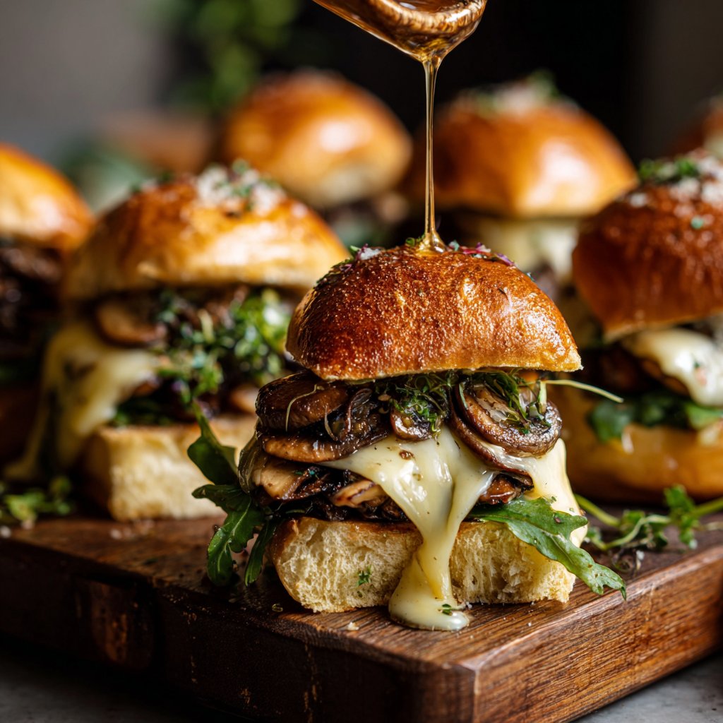 Easy Slider Mushroom Swiss Veggie Sliders