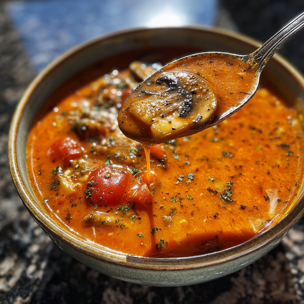 Creamy Tomato Mushroom Soup