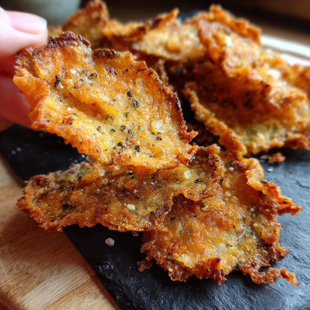 Crispy Eggplant Garlic Chips